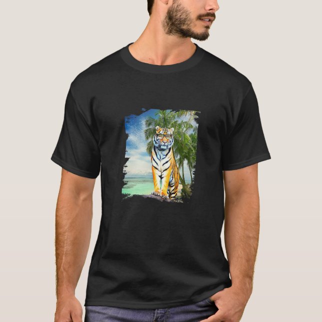 Cute Colourful Art Tiger Lover For Men Women Boys  T-Shirt (Front)