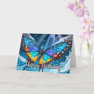 Cute Colourful Artistic Butterfly Design Card