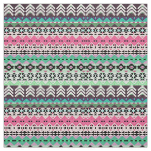 Cute colourful aztec patterns design fabric