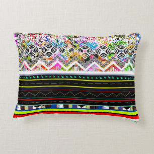 Cute colourful aztec tribal patterns decorative cushion