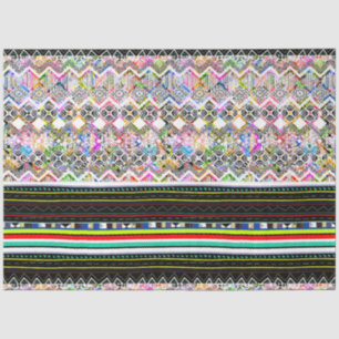 Cute colourful aztec tribal patterns tissue paper