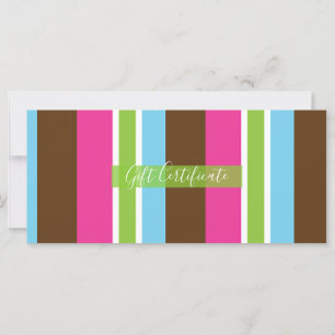 Cute Colourful Bakery Macaroons Gift Certificate