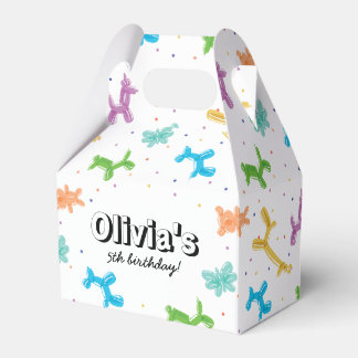 Cute Colourful Balloon Animals Birthday Party Favour Box