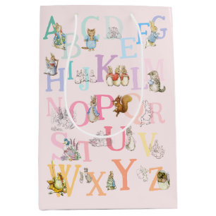 Cute Colourful Beatrix Potter Alphabet Medium Gift Bag