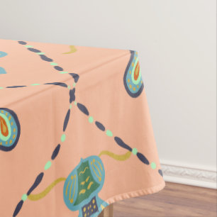 Cute colourful bee pattern tablecloth