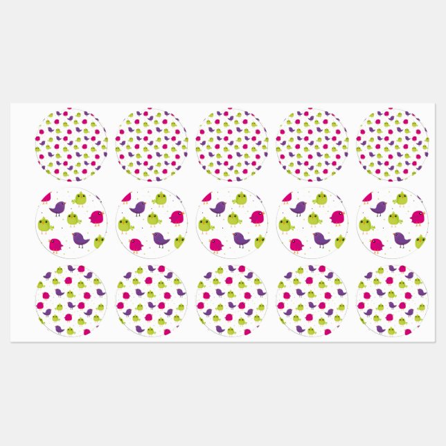 Cute colourful birds  (Sheet)