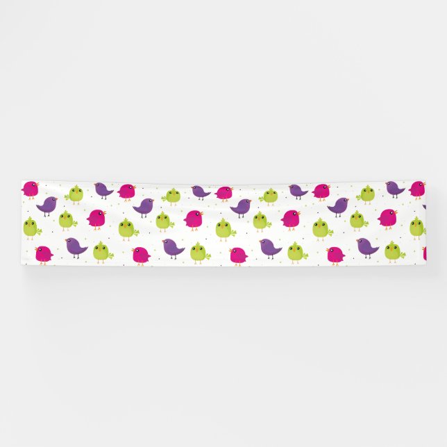Cute colourful birds  banner (Horizontal)