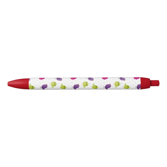 Cute colourful birds   black ink pen (Front)