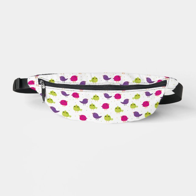 Cute colourful birds bum bags (Front)