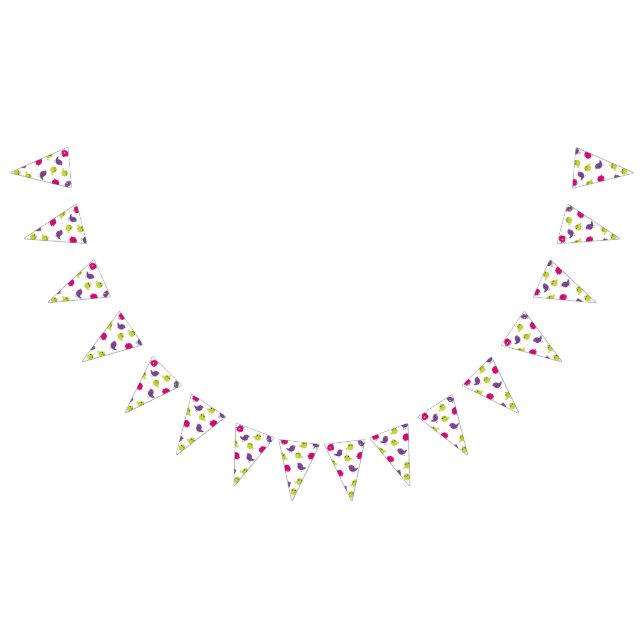 Cute colourful birds  bunting  (All)