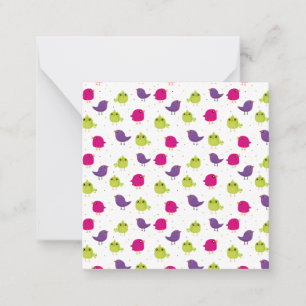 Cute colourful birds card
