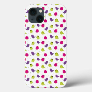 Cute colourful birds iPhone 13 case