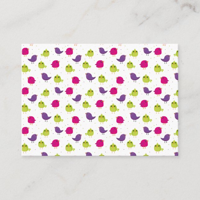 Cute colourful birds  discount card (Front)