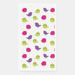 Cute colourful birds   napkin