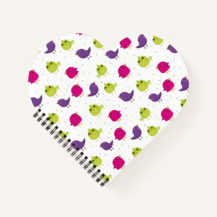 Cute colourful birds notebook