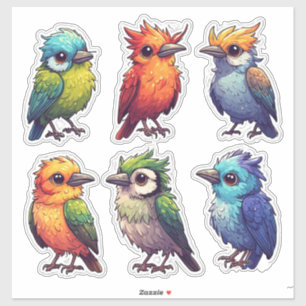 Cute Colourful Birds Sticker Pack For Kids 🐦