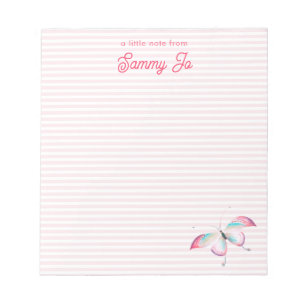 Cute Colourful Bohemian Butterfly  Notepad
