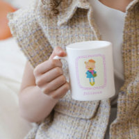 Cute Colourful Boho Hipster Bear Illustration Name