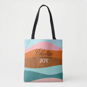 Cute Colourful Boho Inspirational Positive Quote Tote Bag