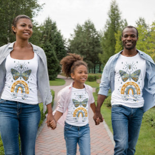 Cute colourful boho style Hallowing design Tri-Blend Shirt