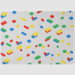 Cute Colourful Bricks Building Blocks Kids Pattern Tissue Paper