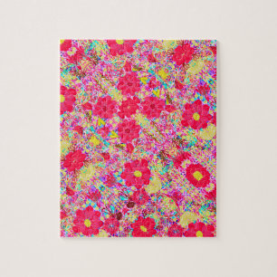 Cute colourful bright flowers jigsaw puzzle
