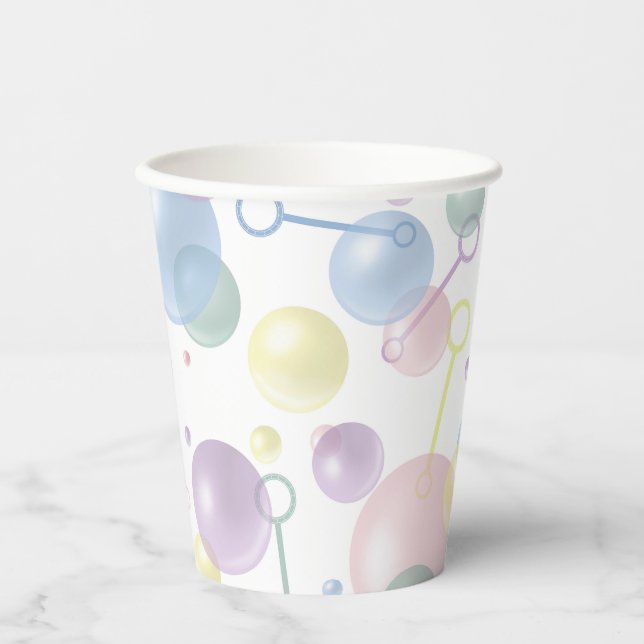 Cute Colourful Bubble Pattern Paper Cups (Front)