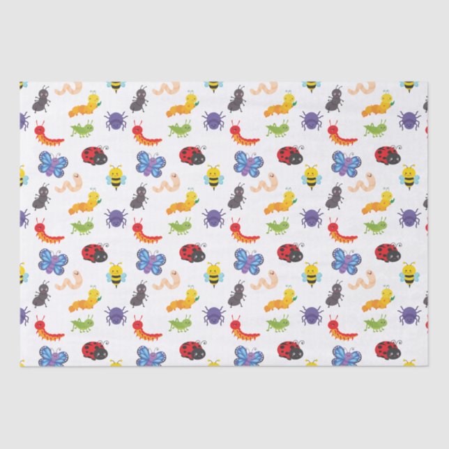 Cute colourful Bug Tissue Paper (Front)