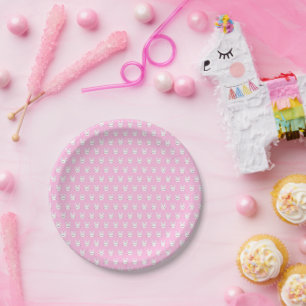 Cute Colourful Bunny White Rabbit Pastel Colour Paper Plate