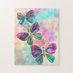 Cute Colourful Butterflies Jigsaw Puzzle