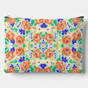 Cute colourful butterflies roses patterns accessory pouch