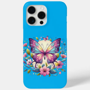 Cute, colourful butterfly iPhone 15 pro max case