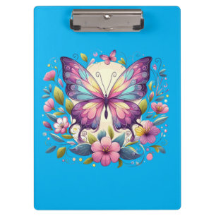 Cute, colourful butterfly clipboard