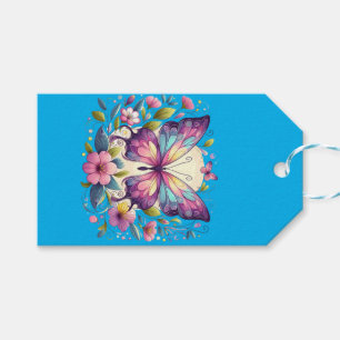 Cute, colourful butterfly  gift tags
