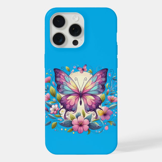 Cute, colourful butterfly  iPhone case (Back)