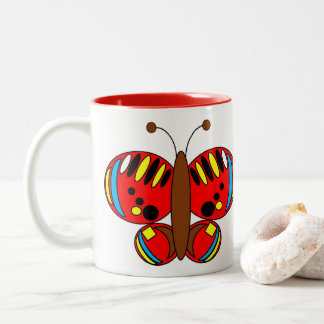 Cute Colourful Butterfly Mug - Small Tortoiseshell