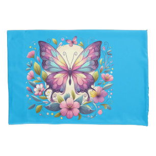 Cute, colourful butterfly pillowcase