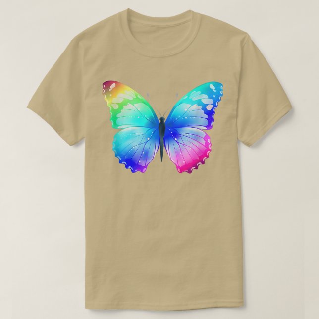 Cute Colourful Butterfly  T-Shirt (Design Front)