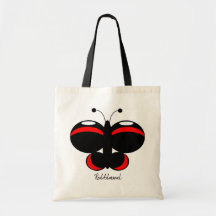 Cute Colourful Butterfly Tote Bag - Red Admiral