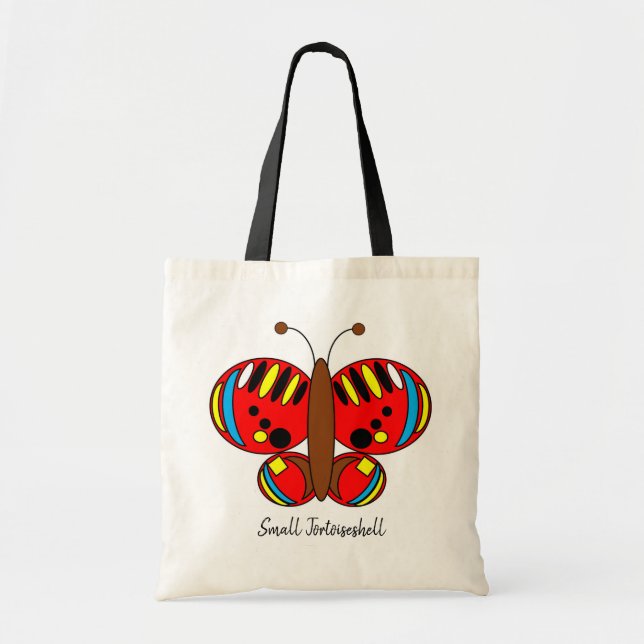Cute Colourful Butterfly Tote Bag - Tortoiseshell (Front)