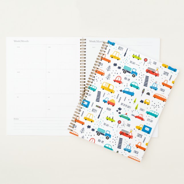 Cute Colourful Car Traffic Pattern Planner (Display)
