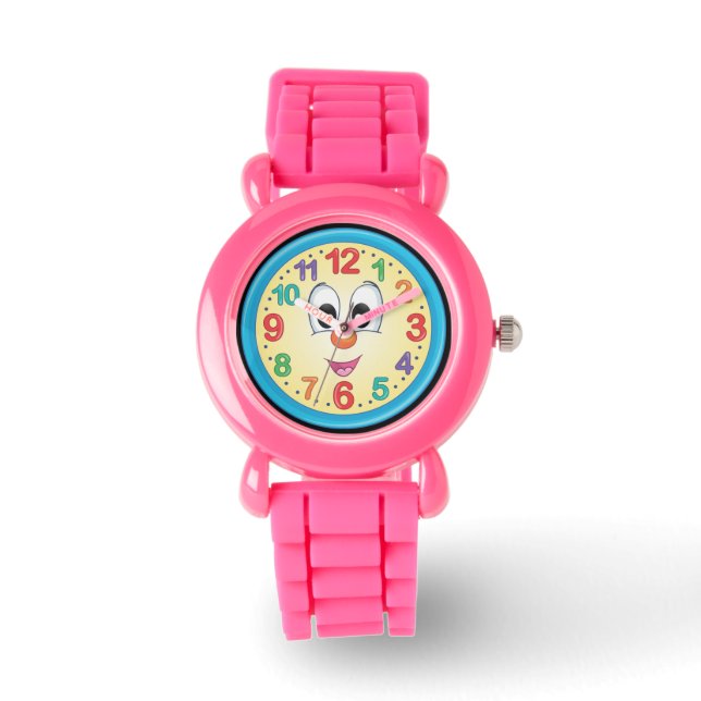 Cute Colourful Cartoon Baby Face Watch (Front)