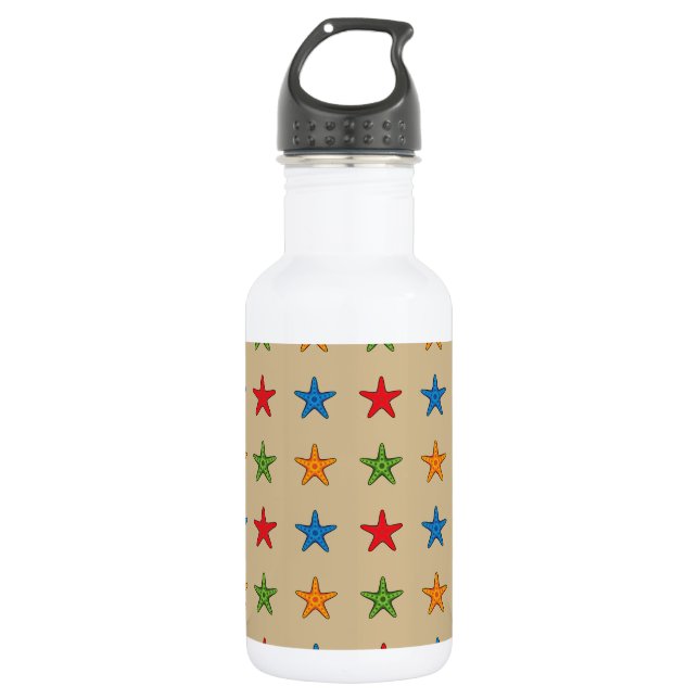 Cute Colourful Cartoon Starfish Set 532 Ml Water Bottle (Front)