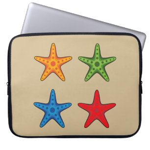 Cute Colourful Cartoon Starfish Set Laptop Sleeve
