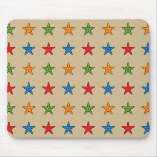 Cute Colourful Cartoon Starfish Set Mouse Mat