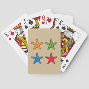 Cute Colourful Cartoon Starfish Set Playing Cards