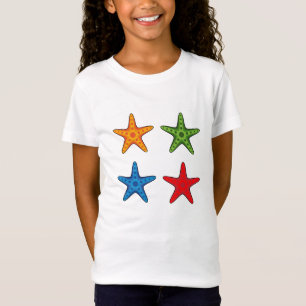 Cute Colourful Cartoon Starfish Set T-Shirt