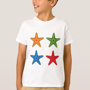 Cute Colourful Cartoon Starfish Set T-Shirt