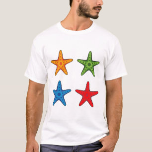 Cute Colourful Cartoon Starfish Set T-Shirt