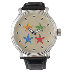 Cute Colourful Cartoon Starfish Set Watch